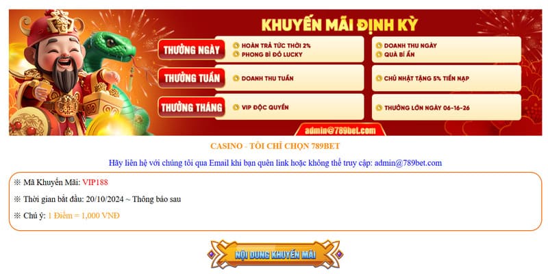 Thông tin về sự kiện thăng cấp VIP thưởng thêm 188K